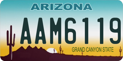 AZ license plate AAM6119