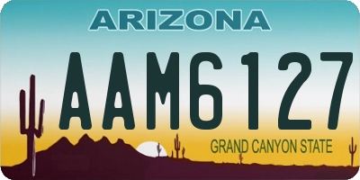AZ license plate AAM6127