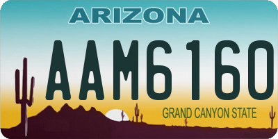 AZ license plate AAM6160