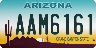 AZ license plate AAM6161