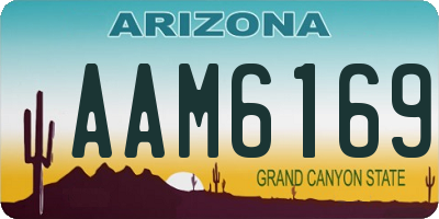 AZ license plate AAM6169