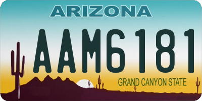 AZ license plate AAM6181