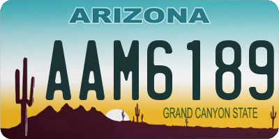 AZ license plate AAM6189