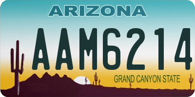 AZ license plate AAM6214