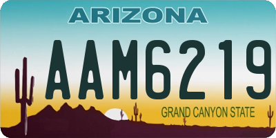 AZ license plate AAM6219