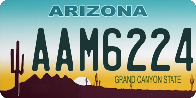 AZ license plate AAM6224