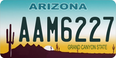 AZ license plate AAM6227