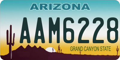 AZ license plate AAM6228