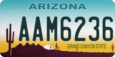 AZ license plate AAM6236