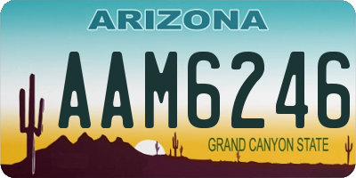 AZ license plate AAM6246