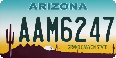 AZ license plate AAM6247