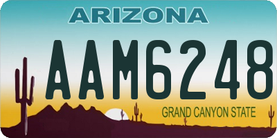 AZ license plate AAM6248