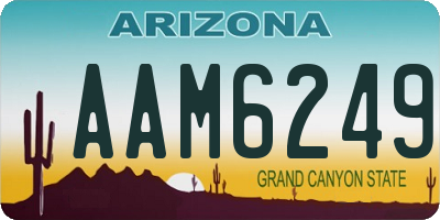 AZ license plate AAM6249