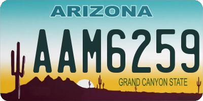 AZ license plate AAM6259