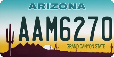AZ license plate AAM6270