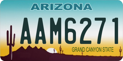 AZ license plate AAM6271