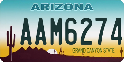 AZ license plate AAM6274