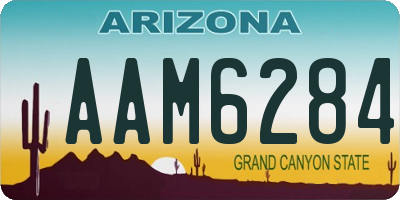 AZ license plate AAM6284