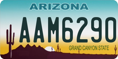 AZ license plate AAM6290