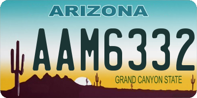 AZ license plate AAM6332