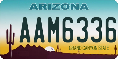 AZ license plate AAM6336