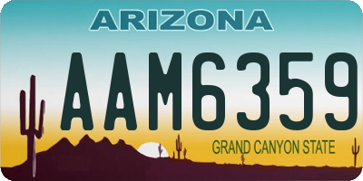 AZ license plate AAM6359