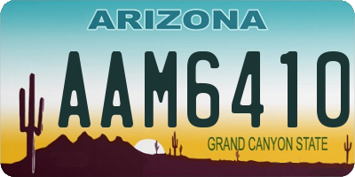 AZ license plate AAM6410