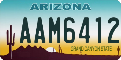 AZ license plate AAM6412