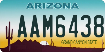 AZ license plate AAM6438