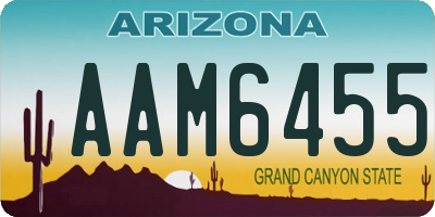 AZ license plate AAM6455