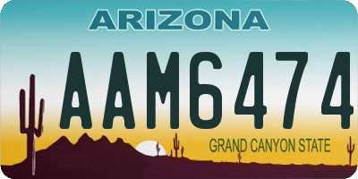 AZ license plate AAM6474