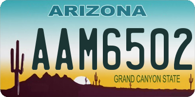 AZ license plate AAM6502