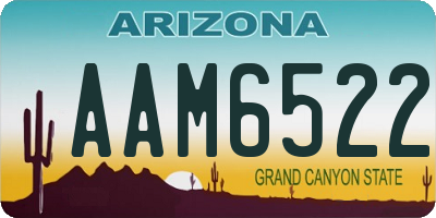AZ license plate AAM6522