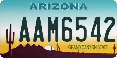 AZ license plate AAM6542