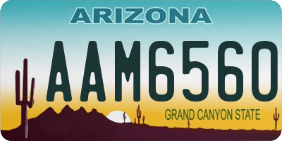 AZ license plate AAM6560