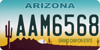 AZ license plate AAM6568