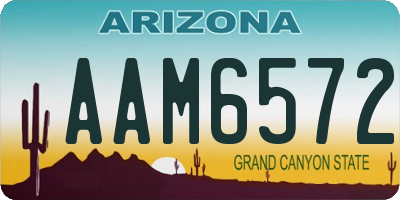 AZ license plate AAM6572