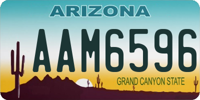 AZ license plate AAM6596