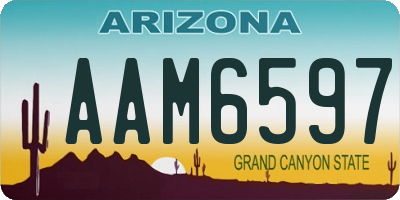 AZ license plate AAM6597