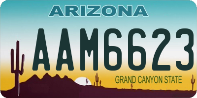 AZ license plate AAM6623