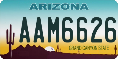AZ license plate AAM6626