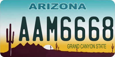 AZ license plate AAM6668