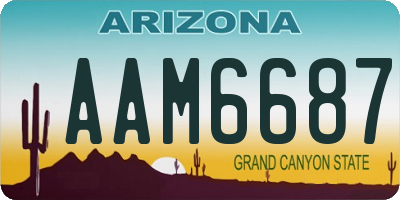 AZ license plate AAM6687
