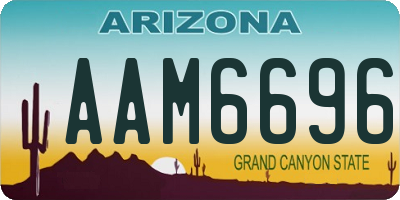 AZ license plate AAM6696