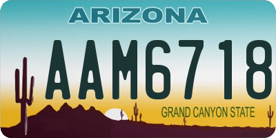 AZ license plate AAM6718