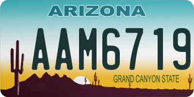 AZ license plate AAM6719