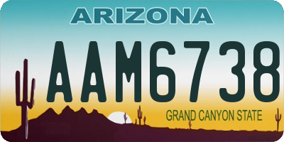 AZ license plate AAM6738