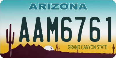 AZ license plate AAM6761