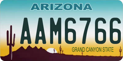 AZ license plate AAM6766
