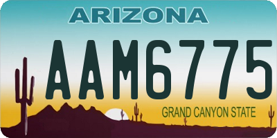 AZ license plate AAM6775